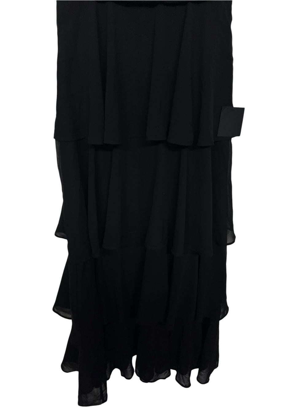 New Lulus Amazing Evening Black Tiered V-Neck Evening Maxi Dress - Picture 4 of 6